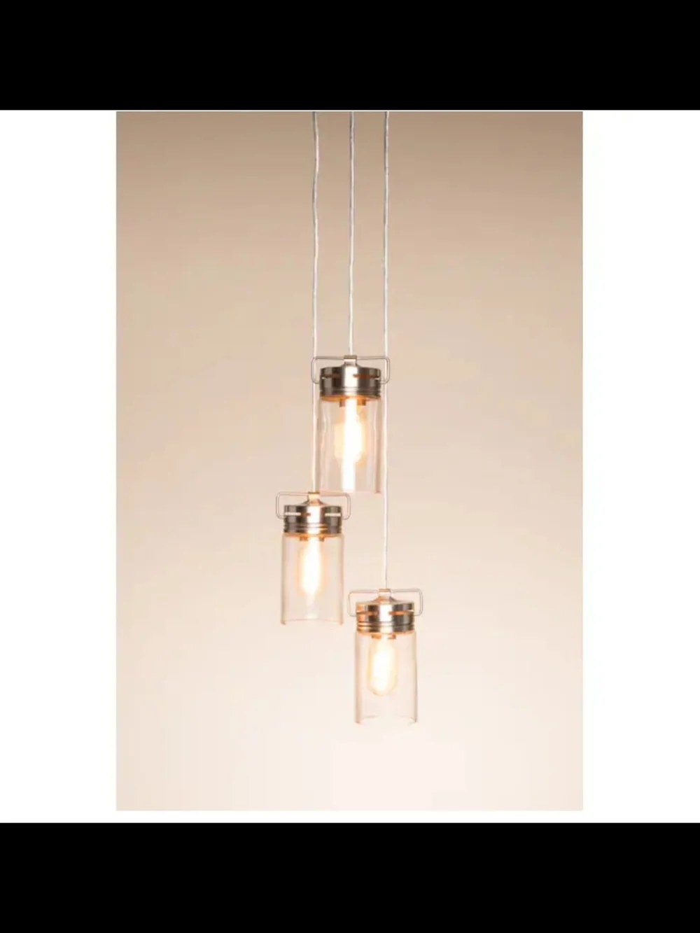 Allen+Roth Vallymede Brushed Nickel Mini Pendant Light in Clear Glass - Bundle
